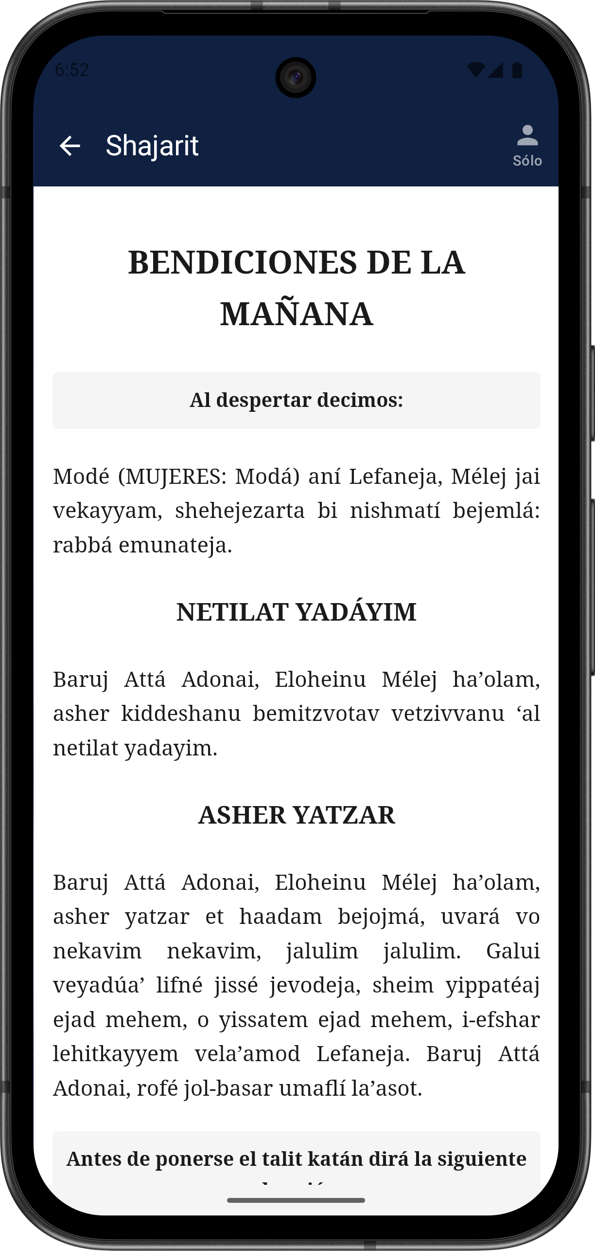 Bendiciones de la Mañana